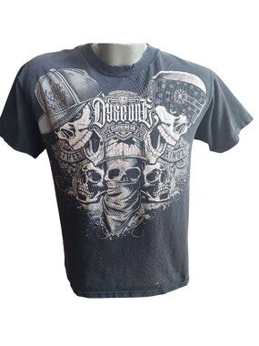 Vintage T-shirt Medium Y2K Biker Skull Dyse One "Street Kingz" Hip Hop OG Trash